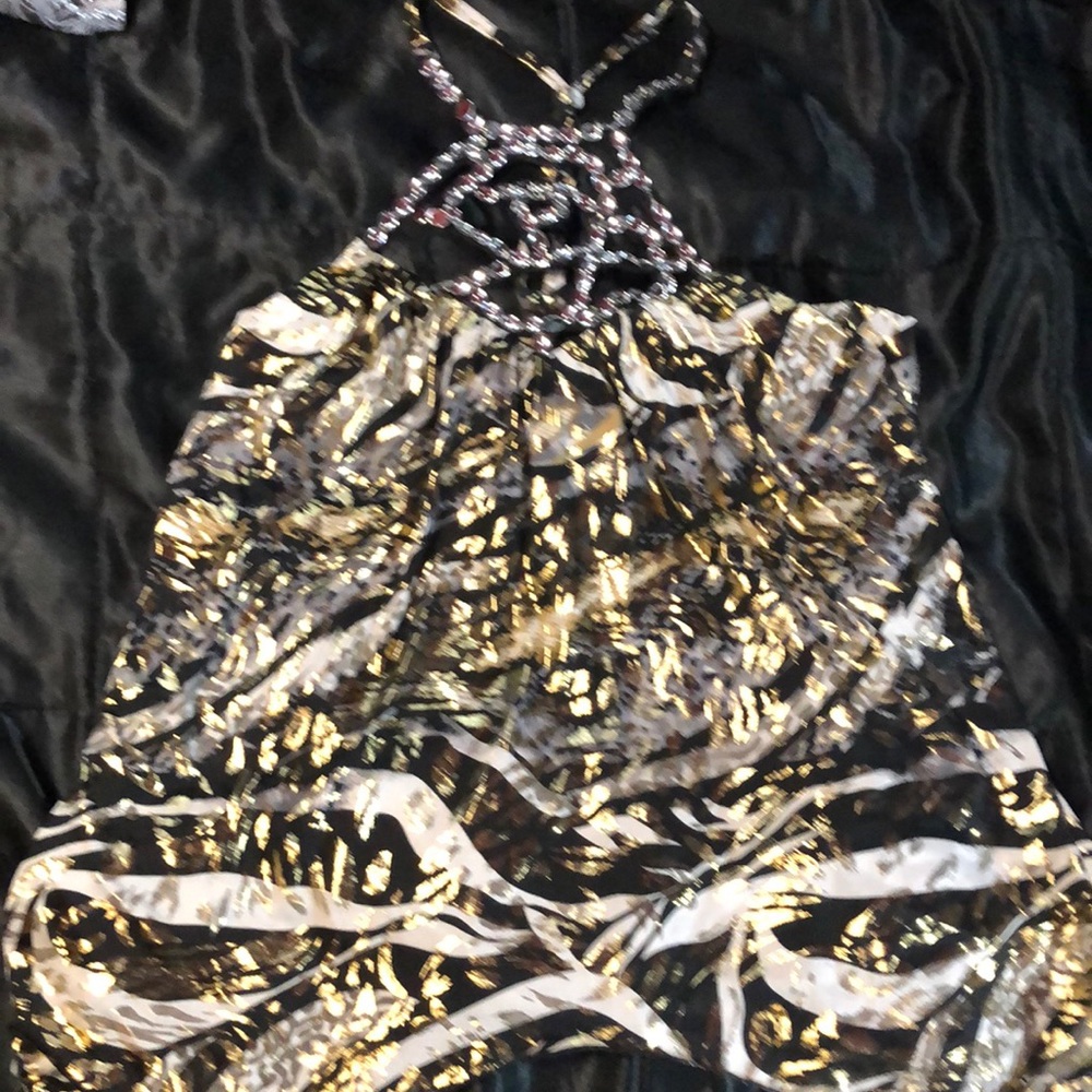 Jeweled halter top